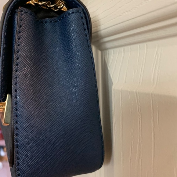 Michael Kors Navy Blue SmallLeather Stud Handbag - Picture 3 of 8